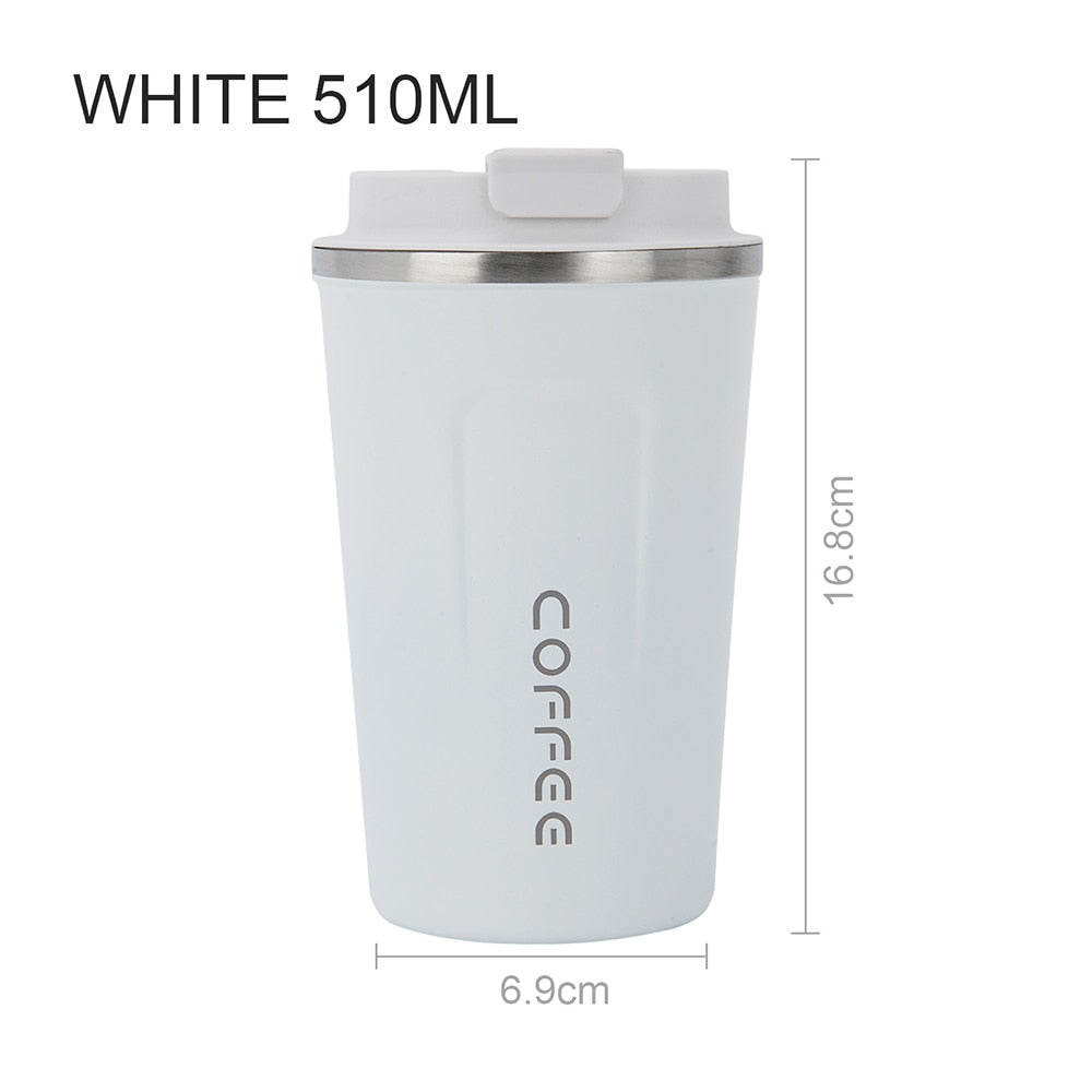 380ml/510ml Double Stainless Steel Coffee Thermos Mug with Non