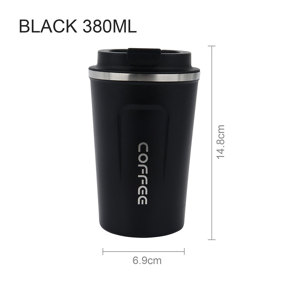 380ml/510ml Portable Stainless steel 304 Coffee Mug With Non-slip Case  Thermos Mug Travel Thermal Cup Thermosmug For Gifts