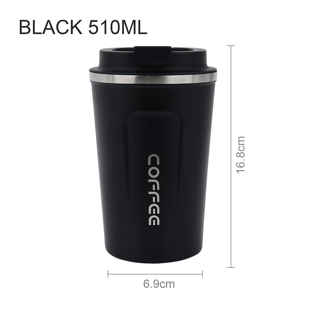 Stainless Steel Coffee Thermos Mug  Stainless Steel Car Vacuum Flasks -  380ml/510ml - Aliexpress